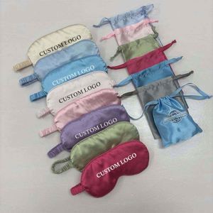 Masque de sommeil en soie personnalisé pour voyage, couleur sur mesure, vente en gros, meilleur ensemble cadeau d'affaires - Product Image 3