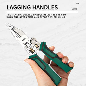 Pince à dénuder en plastique à poignée souple avec outil de test de tension portable en acier et en nylon pour le sertissage et le serrage des fils - Product Image 6