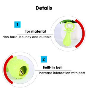 Sicuro Non tossico in gomma capezzolo cane giocattolo che gioca durevole masticazione Pet Pet giocattolo per la pulizia dei denti molari - Product Image 2