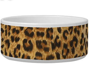 Ceramic <span class=keywords><strong>Leopard</strong></span> Pattern Round Custom Eco-friendly Gift Cat <span class=keywords><strong>Dog</strong></span> Alimentador Pet Bowl <span class=keywords><strong>Leopard</strong></span> Animal 2 Tema Pet Bowl - Product Image 4