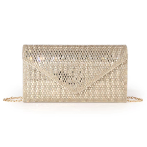 Bell Trendy Famous Brand Square Polyester Sparkling Rhinestone-studded Evening <b>Clutch</b> Bag Women Envelope Wholesale <b>Wedding</b> - Product Image 1