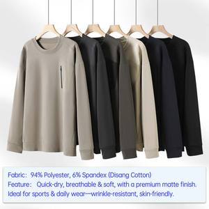 कस्टम थोक स्वेटशर्ट एंटी-पिलिंग एंटीबैक्टीरियल कपड़े आरामदायक कढ़ाई मुद्रण लोगो काम के लिए ओम गंध फिट - Product Image 3