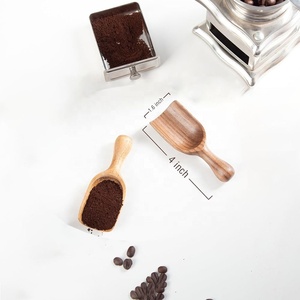 Juego de 4 cucharas de café de madera para café molido Cuchara medidora para frijoles azúcar especias <span class=keywords><strong>Mini</strong></span> cuchara de café de madera - Product Image 2