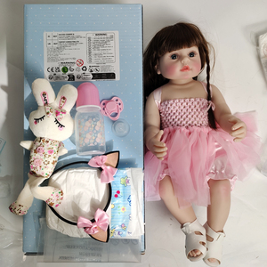 Poupées reborn adorables de 48 cm/55 cm, corps entier en vinyle, simulation réaliste, poupée modèle de mode pour filles - Product Image 3