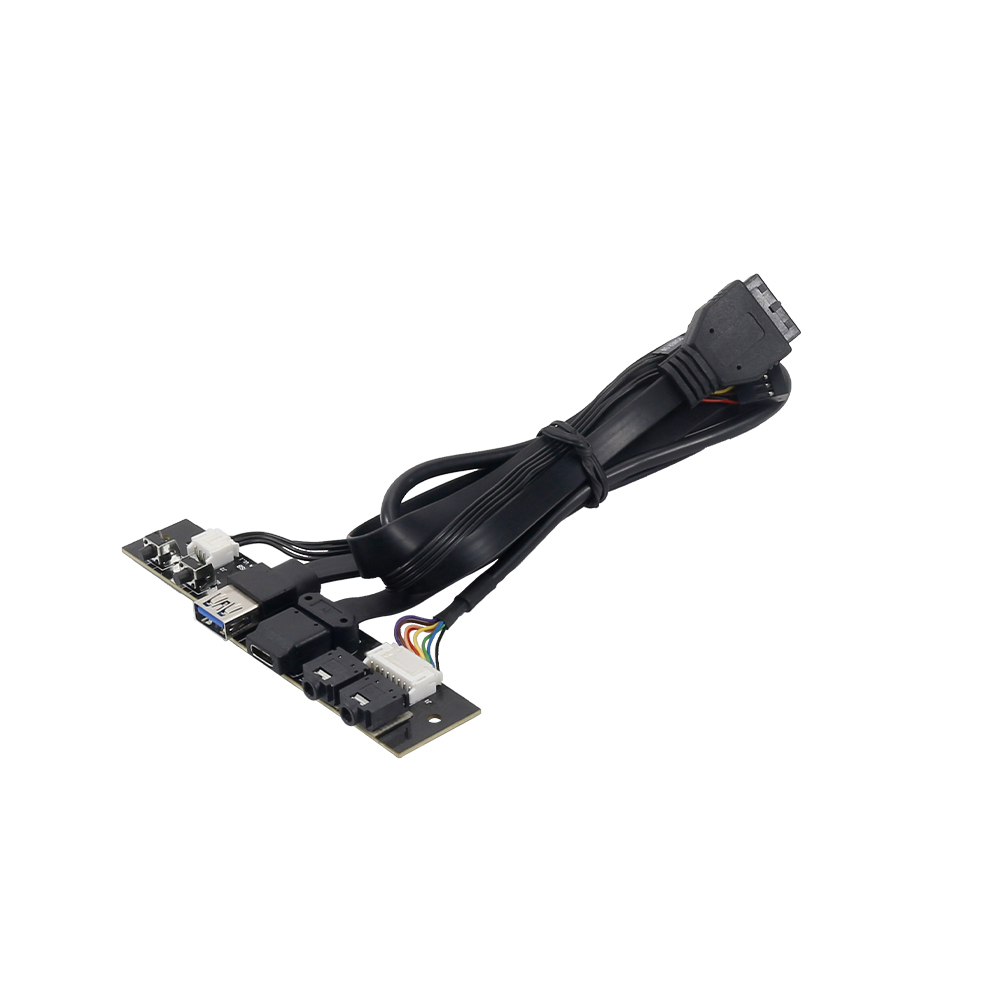 Durable <strong>Front</strong> <strong>Panel</strong> Dual <strong>USB</strong> <strong>3.0</strong> + Type C HD Audio Input/Output Reset/Power SW CE Certified for Computer <strong>Case</strong> Video Game Player