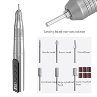 Machine à ongles professionnelle portable 35000 tr/min, kit de manucure et pédicure sans fil, lime à ongles électrique avec prise UK