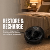 Masseur de pieds à air comprimé avec télécommande, 4 modes, 3 niveaux de chaleur, housse lavable, minuterie réglable, masseur de pieds pour la maison