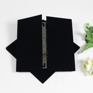 Invitation de <span class=keywords><strong>mariage</strong></span> musulman en velours noir couverture rigide et miroir argenté invitation de <span class=keywords><strong>mariage</strong></span> en acrylique avec carte <span class=keywords><strong>photo</strong></span> - Product Image 3