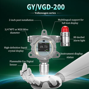 <span class=keywords><strong>Detector</strong></span> de gás online para monitoramento e alarme de vazamento de gás combustível e tóxico, análise de gás com display LED HD - Product Image 6