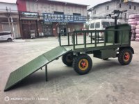 Chariot électrique industriel avec plateau arrière, moteur 1000W, capacité de charge 1000kg, pour ferme, verger et atelier