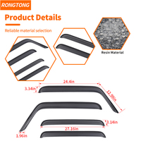 4 Piezas de Parasoles Laterales para Ventanas, Visera Solar, Deflector de Viento y Lluvia, Protector Exterior para Jeep Wrangler JK 2007-2017