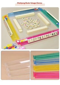 Support de Règles 3-en-1 en Acrylique Transparent de Luxe avec Poussoirs, Accessoire de Mahjong pour <span class=keywords><strong>Poker</strong></span>, Casino, Jeux d'Hasard, 4 Joueurs, pour un Score Clair et Facile - Product Image 4