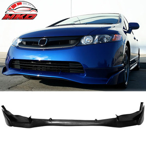 เหมาะสำหรับ Honda Civic 4 ประตู ปี 2006-2008 ชุดแต่งกันชนหน้าสไตล์ Mugen SI สีดำดิบ - Product Image 1