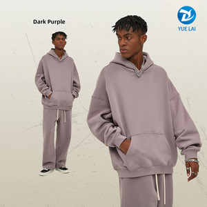 Conjunto de sudaderas con capucha unisex personalizable de talla grande sudaderas para hombre con logotipo bordado liso en blanco Oem marca privada sudaderas con capucha ropa - Product Image 1