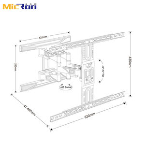 Кронштейн для телевизора MICRON Heavy Duty, высококачественный, с полным диапазоном движений, VESA 600*400 мм - Product Image 6