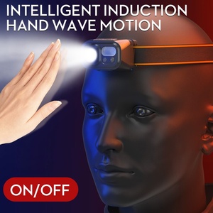 Lampada Frontale Ricaricabile USB ad Alta Potenza per Campeggio, Corsa, Pesca, Caccia, Bicicletta, Impermeabile con Sensore <span class=keywords><strong>LED</strong></span> - Product Image 3