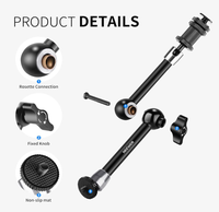 NEEWER ST15 Bras Magique à Friction 5,9 Pouces (15 cm) Double Vis 1/4 Pouce Charge Maximale 2 kg pour Flash, Microphone, Moniteur, Cage SmallRig