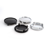 Vente en gros d'usine, en gros, en argent/noir, diamètre extérieur 61 mm, en ABS, capuchon de moyeu de roue pour modification automobile, pour Q7/A4L/A3/Q3