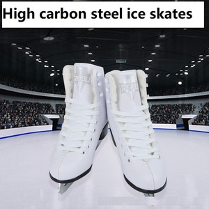Patins à <span class=keywords><strong>glace</strong></span> professionnels en promotion – Bottes de patinage sur <span class=keywords><strong>glace</strong></span> blanches durables avec lames en acier à haute teneur en carbone, ajustement confortable pour le <span class=keywords><strong>freestyle</strong></span> - Product Image 6