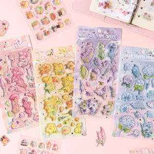 Pegatinas de dibujos animados impermeables de PVC creativas y bonitas pegatinas <span class=keywords><strong>3D</strong></span> para diario infantil transfronterizo - Product Image 3