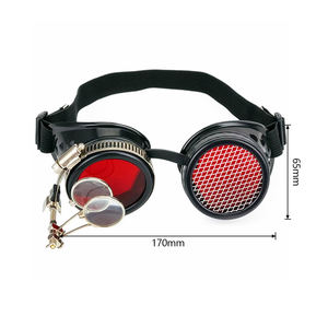 نظارات علوم خيالية بتصميم عتيق للحفلات التنكرية، نظارات فيكتورية قوطية بطراز ستيمبانك مع عدسة مكبرة، متوفرة بالجملة - Product Image 2