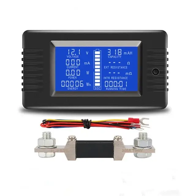 DC 0-200V 100A 300A Voltmeter Ammeter Car Battery Tester Capacity resistance electricity Voltage Meter monitor 12v 24v 48v 96v