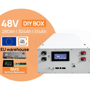 Boîtier vide BSY pour kit DIY 16S 200A BMS/JK 15KWH 51.2V/48V, boîte de batterie au lithium LiFePO4 en métal empilable avec écran 4.3 pouces 300Ah, garantie 1 an - Product Image 1
