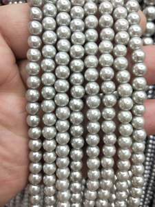 ลูกปัดแก้วเลียนแบบมุกขายส่ง ขนาด 4 มม.-12 มม. ทรงกลม สำหรับทำเครื่องประดับ DIY งานฝีมือ - Product Image 3