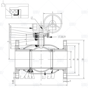 Fully Welded Full Bore Flange <b>Ball</b> Q341HF-25C CF8 <b>Ball</b> Bipolar Anti-corrosion <b>Paint</b> Q341HF High-Strength All-Welded Body With - Product Image 2