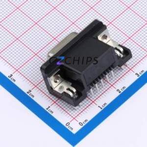 X0309FT17B1H D-Sub/VGA Connector Bent Lead Through Hole Connector Standard D-Sub Female 9P Right Angle Insert - Product Image 2