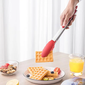 Custom Color Silicone &amp; Stainless Steel BBQ Grill Clamps - Non-Slip Food <strong>Tongs</strong> for Barbecue - Product Image 2