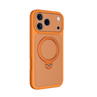 Étui de téléphone avec support rotatif à 360° pour iPhone 18 Pro Max, coque magnétique mate pour iPhone 17 16 15 14 13 12 11 et Samsung