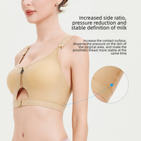 Soutien-gorge de sport deux-en-un pour femmes avec poche pour prothèse en silicone, idéal pour la récupération après mastectomie