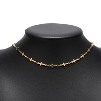 Nouvelle arrivée chaîne en acier inoxydable faite à la main 5mm PVD plaqué or croix connecter Style bricolage accessoires pour la fabrication de bijoux Anti