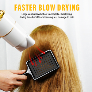 Brosses à cheveux de massage démêlantes Brosses à cheveux à évent incurvées Peigne à cheveux ventilé Outils de coiffure pour femmes - Product Image 4