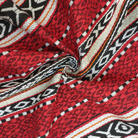 Tissu Jacquard Sadu 100 % Polyester Style Arabe à Caractéristiques Ethniques Modernes, Très Vendu, pour Textile de Meuble et Canapé