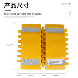 Foldable Speed Bump Portable Traffic Retarder 15-25mph Plastic HDPE Single Lane Vehicle Slow <b>Down</b> - Product Image 4