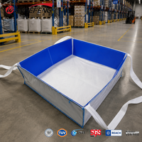 Sac autoportant pour lavage de béton avec panneau intérieur en plastique, réutilisable, robuste, pour ciment et boues, idéal pour les chantiers de construction