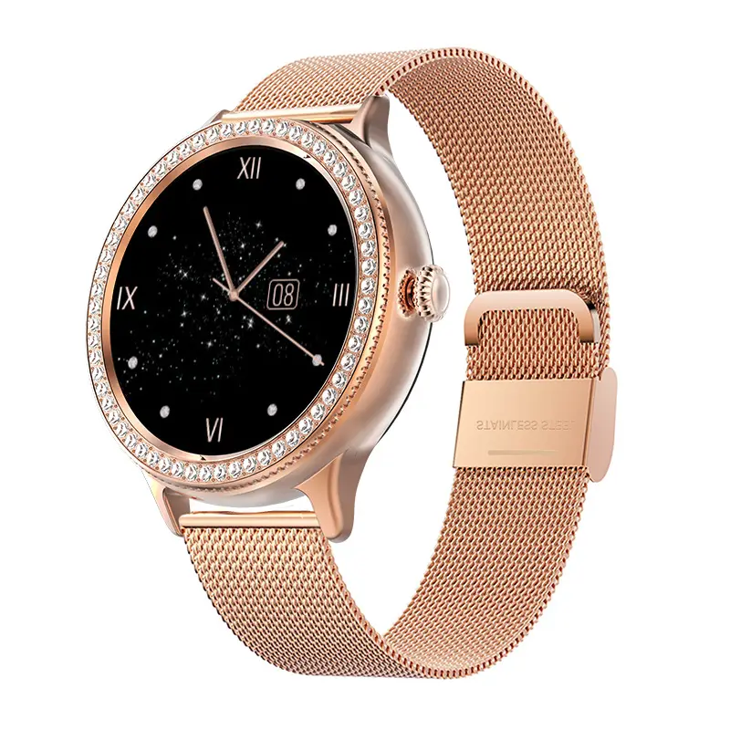New All-touch Women's Watch Heart Rate Sleep Monitor Exercise Record Period Alert Smart Watch