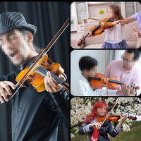 Factory Direct Sales Beginner Cheap Practice of 4/4 Size Basswood Violin With Bow Violin case