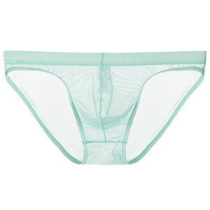 Da <span class=keywords><strong>uomo</strong></span> in maglia breve biancheria intima trasparente trasparente trasparente trasparente contrasto marsupio supporto maschio intimo intimo Lingerie elastica - Product Image 1