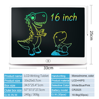 Tablette d'écriture LCD 16 pouces, planche à dessin, bloc-notes numérique effaçable, tableau d'écriture électronique portable pour enfants et bureau