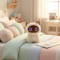 Robot Chat Intelligent Interactif : Réponse au Toucher, Balançoire de la Queue, Plus de 40 Langues, Fonction d'Apprentissage, Contrôle Vocal pour l'Éducation des Enfants, Cadeau Certifié CE