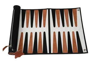 Fabricant professionnel Ensemble de backgammon enroulable de voyage Backgammon en cuir à défilement exquis - Product Image 2