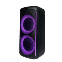 Enceinte portable avec subwoofer de 6,5 pouces, batterie 3600 mAh, éclairage LED RGB, puissance de crête de 20 W, son riche, karaoké