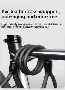 Verrou à câble en acier à combinaison <span class=keywords><strong>antivol</strong></span> à 4 chiffres, double tête, menottes, verrou pour scooter électrique avec support pour vélo électrique - Product Image 4