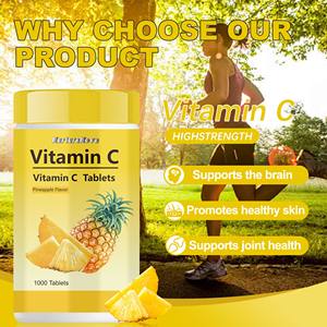 % 1000 sınır ötesi ihraç ananas aromalı <span class=keywords><strong>C</strong></span> vitamini tabletleri vücudun bağışıklığını ve genel sağlığını arttırmaya yardımcı olabilir. - Product Image 3