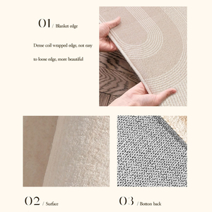 Tappeti Moderni <span class=keywords><strong>per</strong></span> Soggiorno e <span class=keywords><strong>Salotto</strong></span> <span class=keywords><strong>Tappeto</strong></span> Geometrico <span class=keywords><strong>Beige</strong></span> - Product Image 5