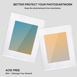 Paquete de 100 Bolsas de Plástico Transparente sin Ácido para Impresiones Artísticas/Fotos/Molduras/Pósters de 12x16, 12 2/5″ x 16″ - Product Image 3
