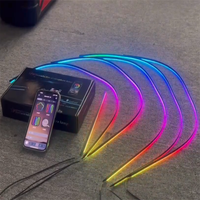 Kit de Luces LED de Ambiente Personalizadas de Fábrica OEM, 10 en 1, RGB, Sinfonía Dinámica, Luces LED Interiores para Automóvil, Luz Ambiental para Automóvil